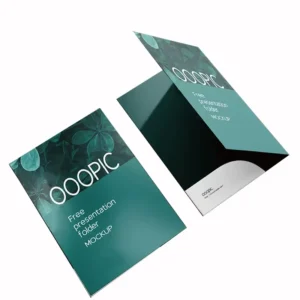 Custom-Size Scratch-Proof Laminated Business Document File Folders with Embossing/Debossing and Color Printing