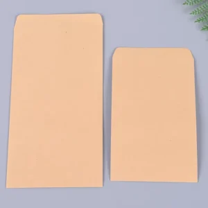 Custom Coin Envelope Paper Packaging Brown Self-Sealing Seed and Gift Card Envelopes with Logo
