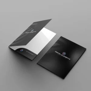 Custom Color A4 2-Pocket Embossed Paper Cardboard Presentation Folder Printing