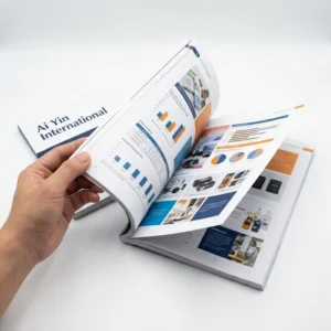 Custom Color A5 300g Coated Paper Matte Catalog Brochure Printing, Custom Shape Pattern