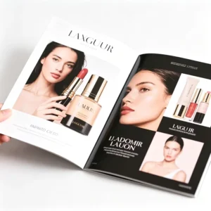 Custom Color Brochure Printing Service with Gold Stamping on Coated Paperboard