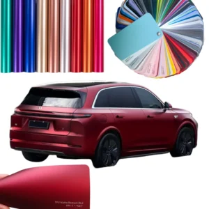 Custom Color Changing PVC Car Wrap Anti Aging UV Proof Super Matte Chrome Metallic Romanee Red Car Body Wrap Vinyl