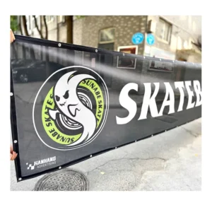 Custom Color Large Size Digital Print Outdoor PVC Fence Mesh Advertising Banner with Grommets Waterproof
