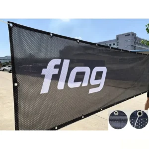 Custom Color Large Size Digital Print Waterproof Portable Wind Resistant Outdoor Advertising Banner with Grommets