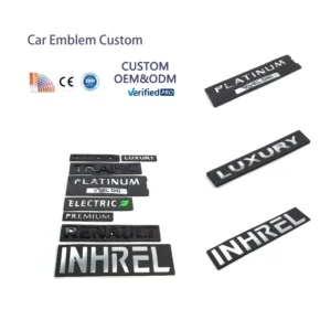 Custom Color Waterproof Self-Adhesive 3D Plastic Letter Car Bumper Emblem