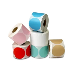 Custom Colored Heat-Sensitive Paper Round Adhesive Stickers for Promotional Craft Projects