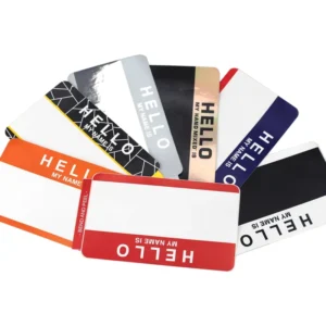 Custom Colored Hello My Name Is Label Stickers Self-Adhesive Waterproof Rectangular Paper Name Badges