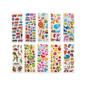 Custom Colorful Children’s Waterproof DIY 3D Puffy Wall Stickers Kawaii