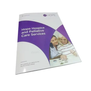 Custom Company Brochure A4 Saddle Stitching Book Glossy Lamination Coated Paper