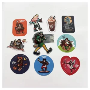 Custom Company Design Cartoon Waterproof Self-Adhesive Vinyl Label Sticker
