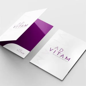Custom Company Logo A4 A5 Size Fancy Paper Cardboard Offset Printing Document Presentation Brochure with Hot Stamping