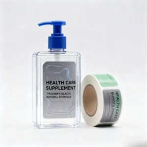 Custom Cosmetic Logo Glossy Vinyl Sticker Labels for Skincare Packaging