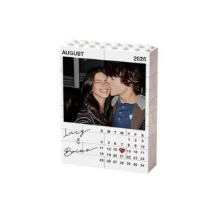 Custom Couple Photo 40-Piece Building Blocks DIY Toy Personalized Puzzle Calendar Home Decor Photo Frame Anniversary Birthday