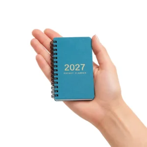 Custom Cover OEM FSC Orders Wire O Binding Pocket Agenda Calendar With Monthly Tear Off Pages