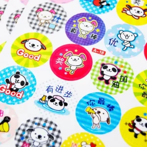 Custom Creative Cartoon Self-Adhesive School Reward Stickers for Teachers and Children