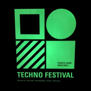 Custom Creative Themed Park Luminous Printing Festival Event Poster Art Prints Promotion Glow in the Dark Business Display Board