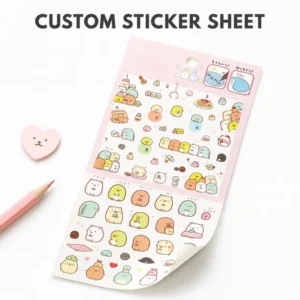 Custom Cute Decorative Kiss-Cut Sticker Sheet for Journaling, Planners, Scrapbooking and DIY Stationery
