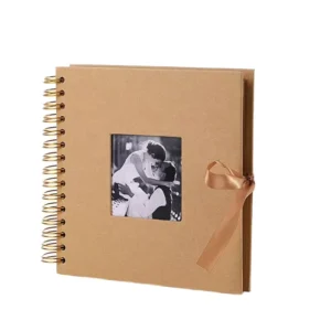 Custom DIY 40-Page Hardcover Kraft Paper Scrapbook Album for Wedding, Anniversary, and Family Memories