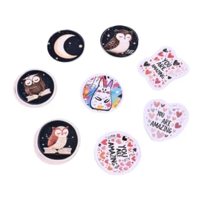 Custom DIY Durable Waterproof PVC Die Cut Vinyl Decorative Cartoon Sticker Labels for Laptop