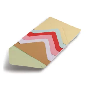 Custom DL 22 x 11 cm Assorted Color Recycled Envelopes with Square Flap