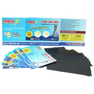 Custom DL PVC Paper Flyer Fridge Magnet and Business Card with Envelope for Electrical and Plumbing Advertising