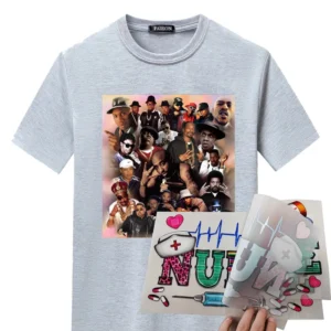 Custom DTF Heat Press Transfer Prints for T-Shirts