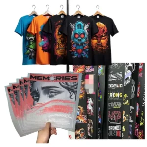 Custom DTF T-Shirt Printing Design Heat Transfer Stickers Ready to Press for T-Shirts
