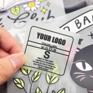 Custom DTF Transfers Factory Direct Heat Transfer Printed Neck Garment Labels for Clothing Brands and Print Shops