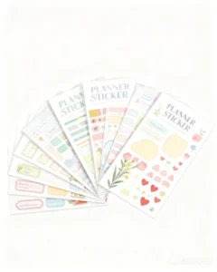 Custom Decorative Planner Stickers, Weekly and Monthly Sticker Sheets, Self-Adhesive