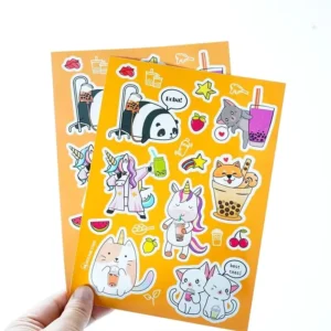 Custom Decorative Sticker Sheet with Design for Promotional Gifts