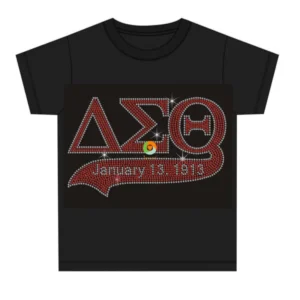Custom Delta Sigma Sorority Rhinestone Hotfix Transfer for Hoodie