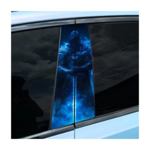 Custom Design 1 Pair Waterproof Car Window Vinyl Stickers Self Adhesive Center Pillar Columns Custom Printing