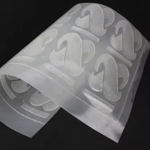 Custom Design 3D Logo Transparent Silicone Heat Transfer Labels and Patches for Garments