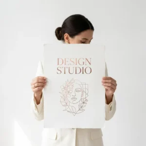 Custom Design Art Paper Brochure with Minimalist Wall Art for Modern Home Office Decor, Custom Size, Offset Printed