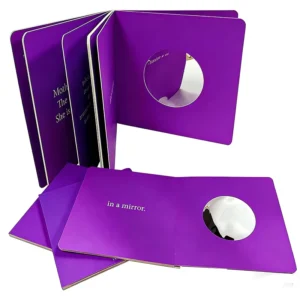 Custom Design Baby & Kids Mirror Children Board Book with Customizable Size Paper Material UV Coating Custom Printing Service