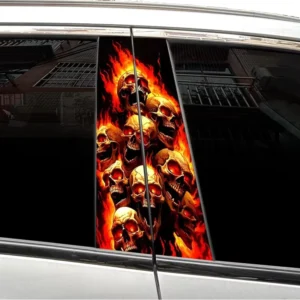 Custom Car Window Pillar Logo Badge Sticker Waterproof Removable Adhesive PVC B-Pillar Decal