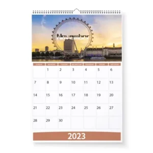 Custom Design English Wall and Desk Calendar Schedule Printing
