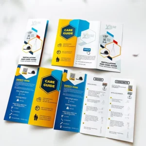 Custom Design Glossy Paper Bifold and Trifold Leaflet and Flyer Printing for Business Advertising