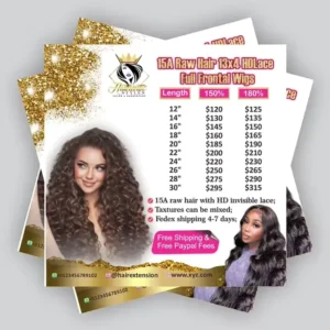 Custom Design Paper A3 A4 Size Advertising Promotional Color Folded Flyer Booklet Brochure Leaflet Printing for Hair