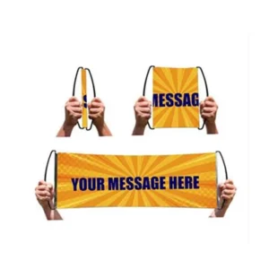Custom Design Printing 24x70cm Retractable PET Hand-Scrolling Roll-Up Banner for Advertising and Sports Football Fans