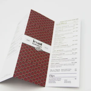 Custom Design Printing Service Pizza Flyer Booklet Brochure Catalog Card Printing Instruction Manual