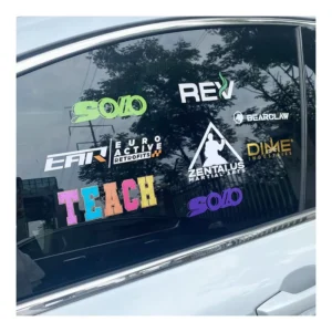 Custom Design UV Resist Waterproof Transfer Die Cut Vinyl Car Window Decals Removable Sports Car Stickers for Outdoor