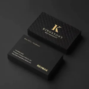 Custom Design Visiting Card Luxury Black Embossed Business Card Printed Gold Foil Stamping Paper Cards With Own Logo
