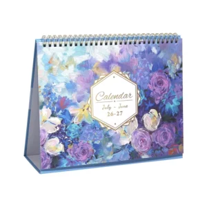 Custom Desktop Calendar Spiral-Bound Planner Offset Cardboard Monthly/Annual View Custom Logo