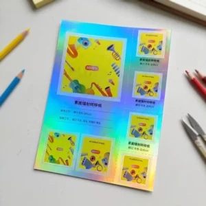 Custom Die-Cut Durable Oil Proof Holographic Glitter Waterproof Personalized Laser Stickers & Decals
