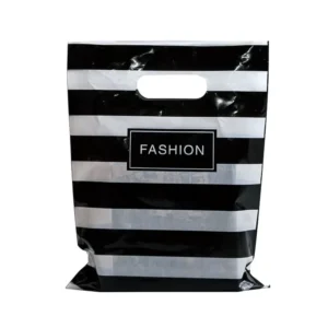 Custom Die-Cut Four-Finger LDPE/HDPE Recyclable Plastic Shopping Bags with Gravure Printing