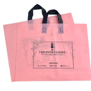 Custom Die-Cut Handle Reusable Recyclable PE Plastic Bags for Clothing Packaging