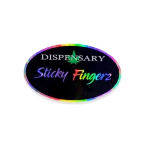 Custom Die Cut Oval Holographic Stickers Waterproof Removable UV-Printed Labels