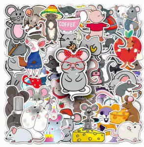 Custom Die-Cut PVC Holographic Cartoon Self-Adhesive Waterproof Logo Stickers