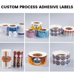 Custom Die-Cut PVC Vinyl Labels, Waterproof Self-Adhesive Logo Packaging Stickers